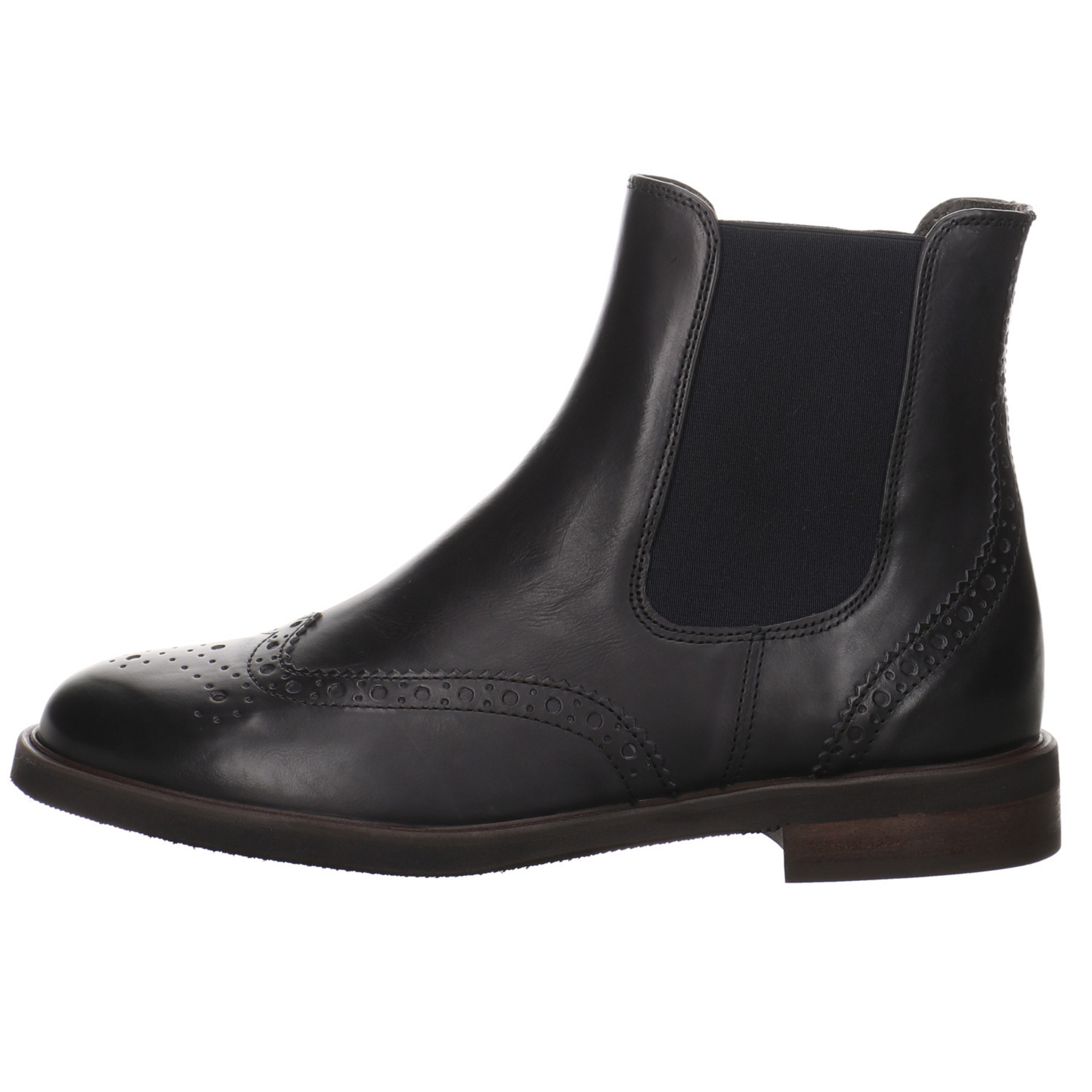 Leather Chelsea Boots Damen Budapester Muster Bootie Chelsea Boots