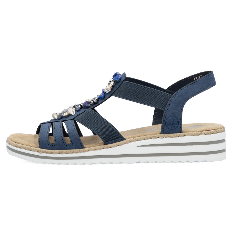 Rieker Keilsandalette Rieker Sandalen Damen 2021 Blau Rieker