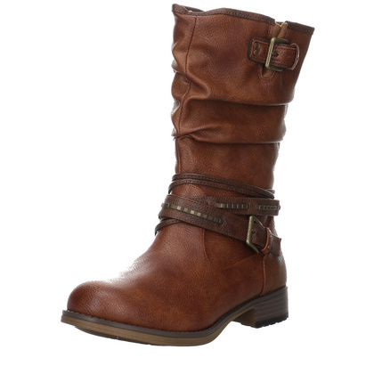 Braun Mustang Stiefel Fell Damen Mustang Boots In Braun